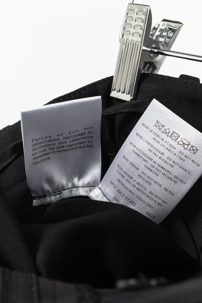 Gucci PF/13 Black Cotton-Blend Leather-Trim Cropped Riding Pants