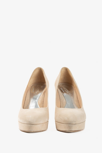 Gucci Sable Kid Scamosciato Platform Pumps