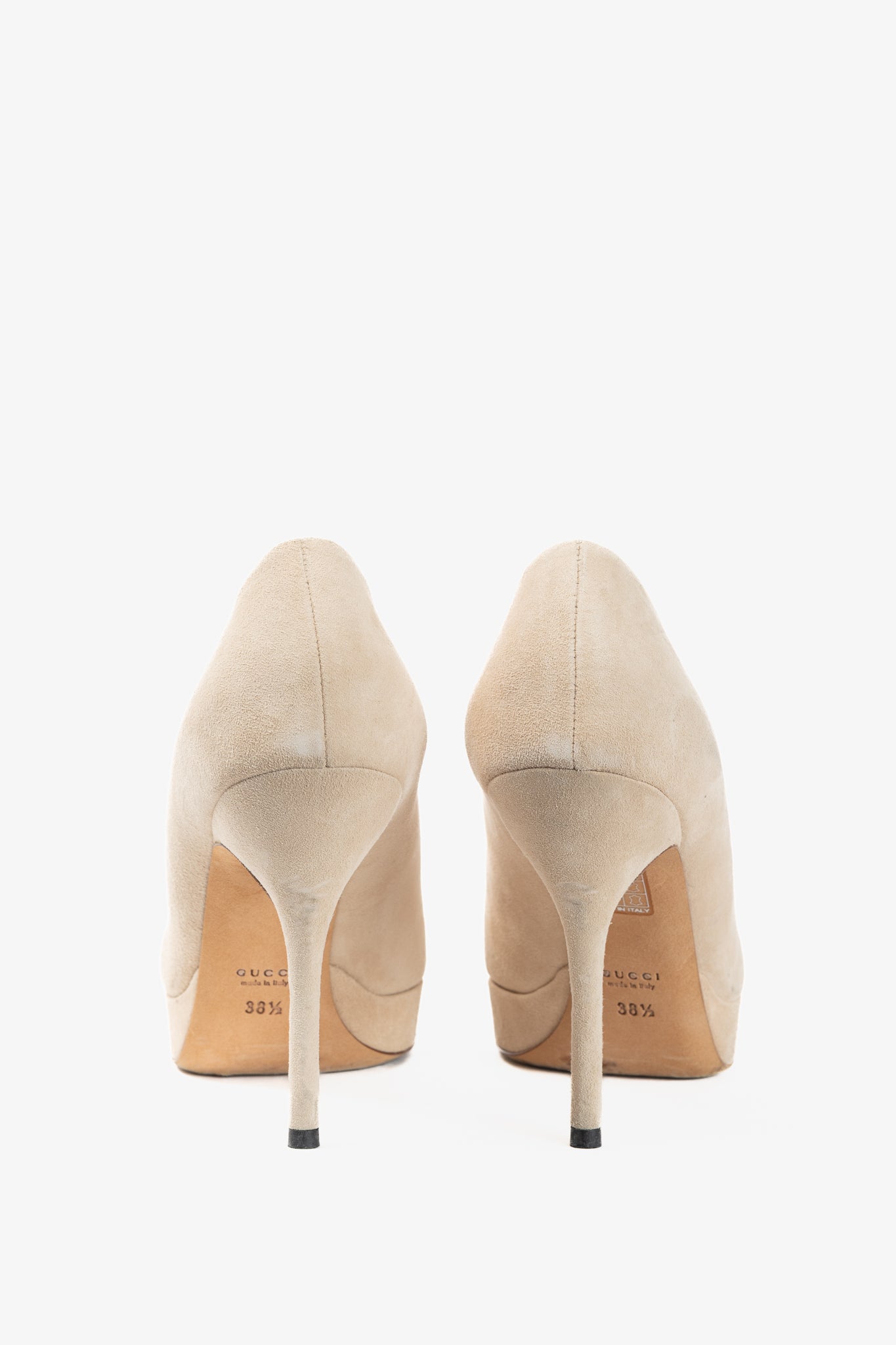 Gucci Sable Kid Scamosciato Platform Pumps