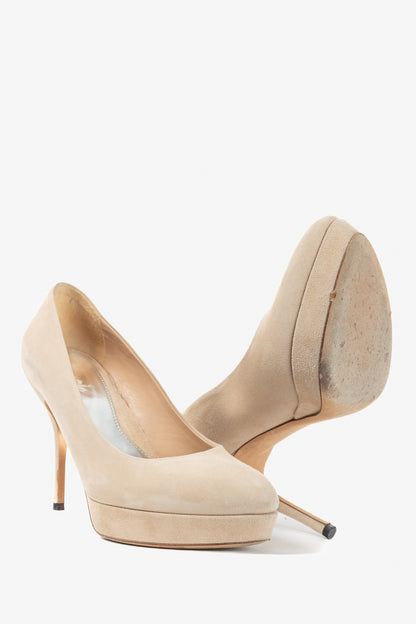 Gucci Sable Kid Scamosciato Platform Pumps