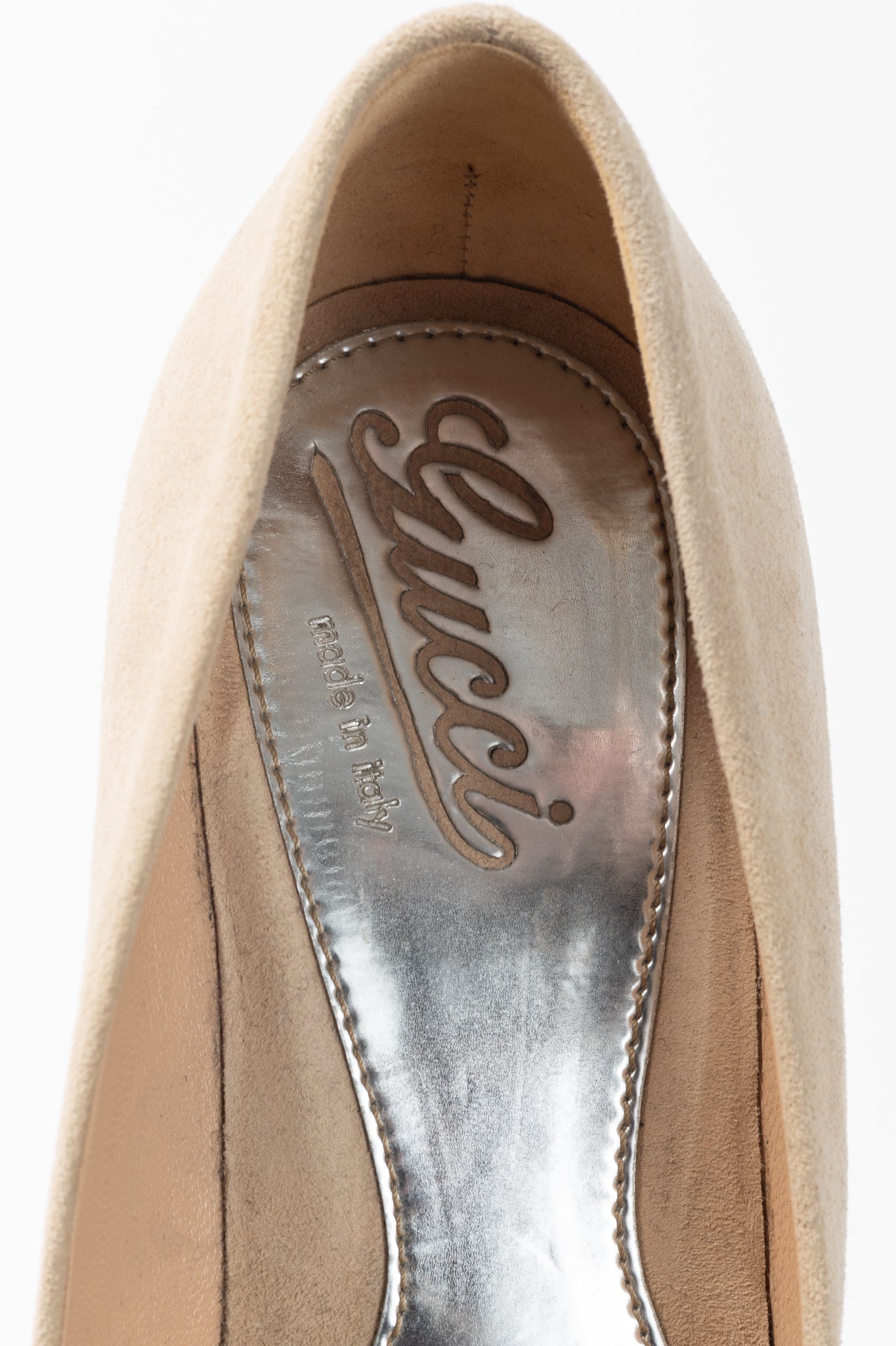 Gucci Sable Kid Scamosciato Platform Pumps