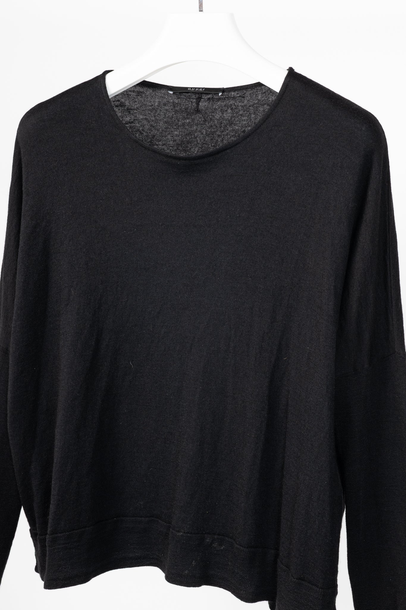Gucci Black Long-Sleeve Knit Pullover