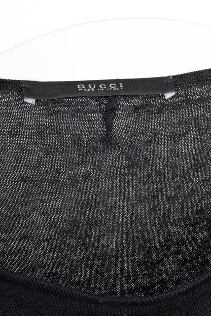 Gucci Black Long-Sleeve Knit Pullover