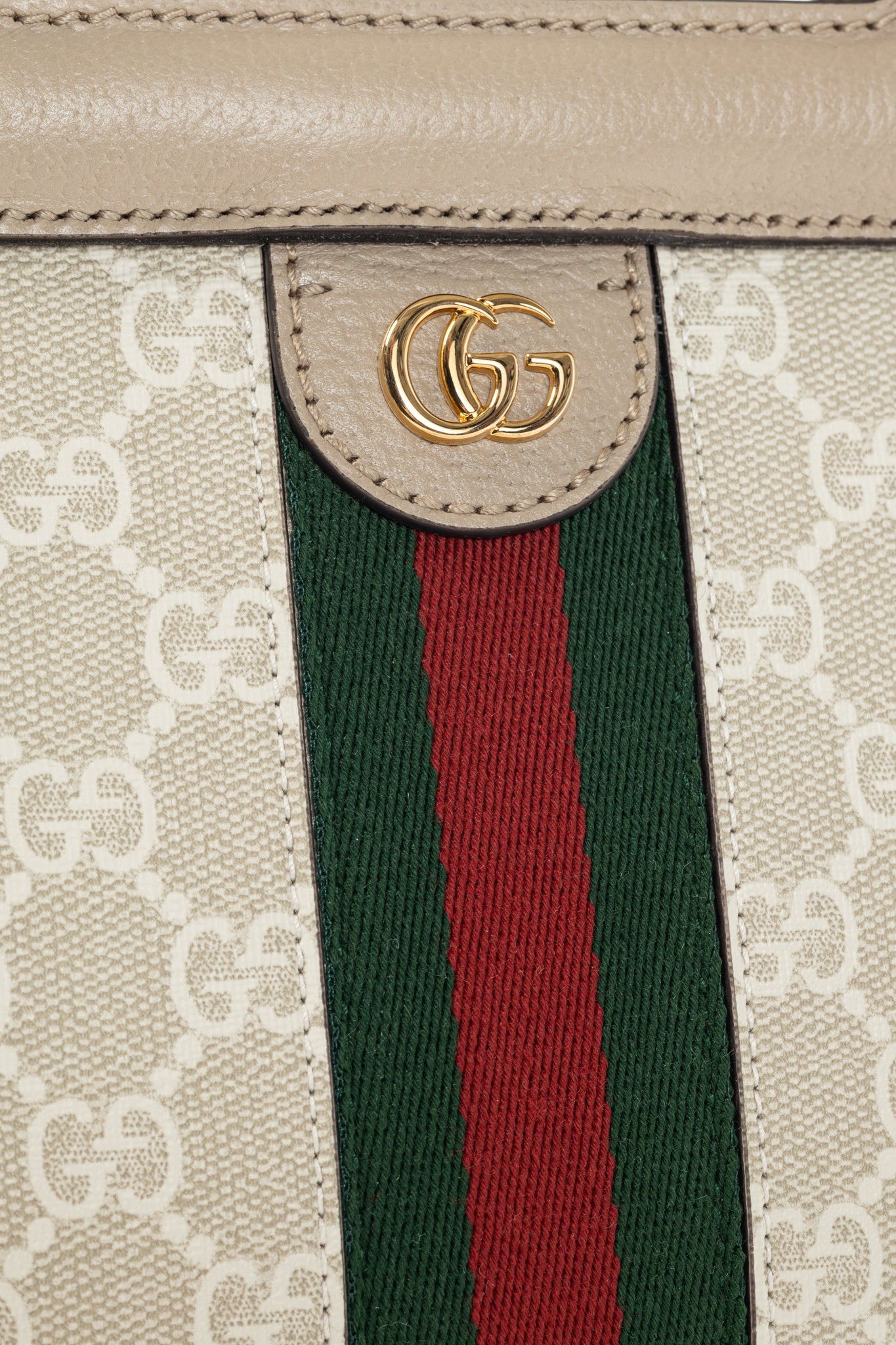 Gucci Small Ophidia Neutrals GG Supreme Canvas Tote Bag