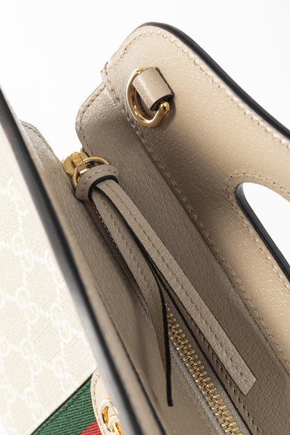 Gucci Small Ophidia Neutrals GG Supreme Canvas Tote Bag