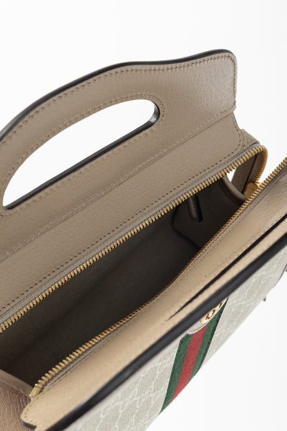 Gucci Small Ophidia Neutrals GG Supreme Canvas Tote Bag