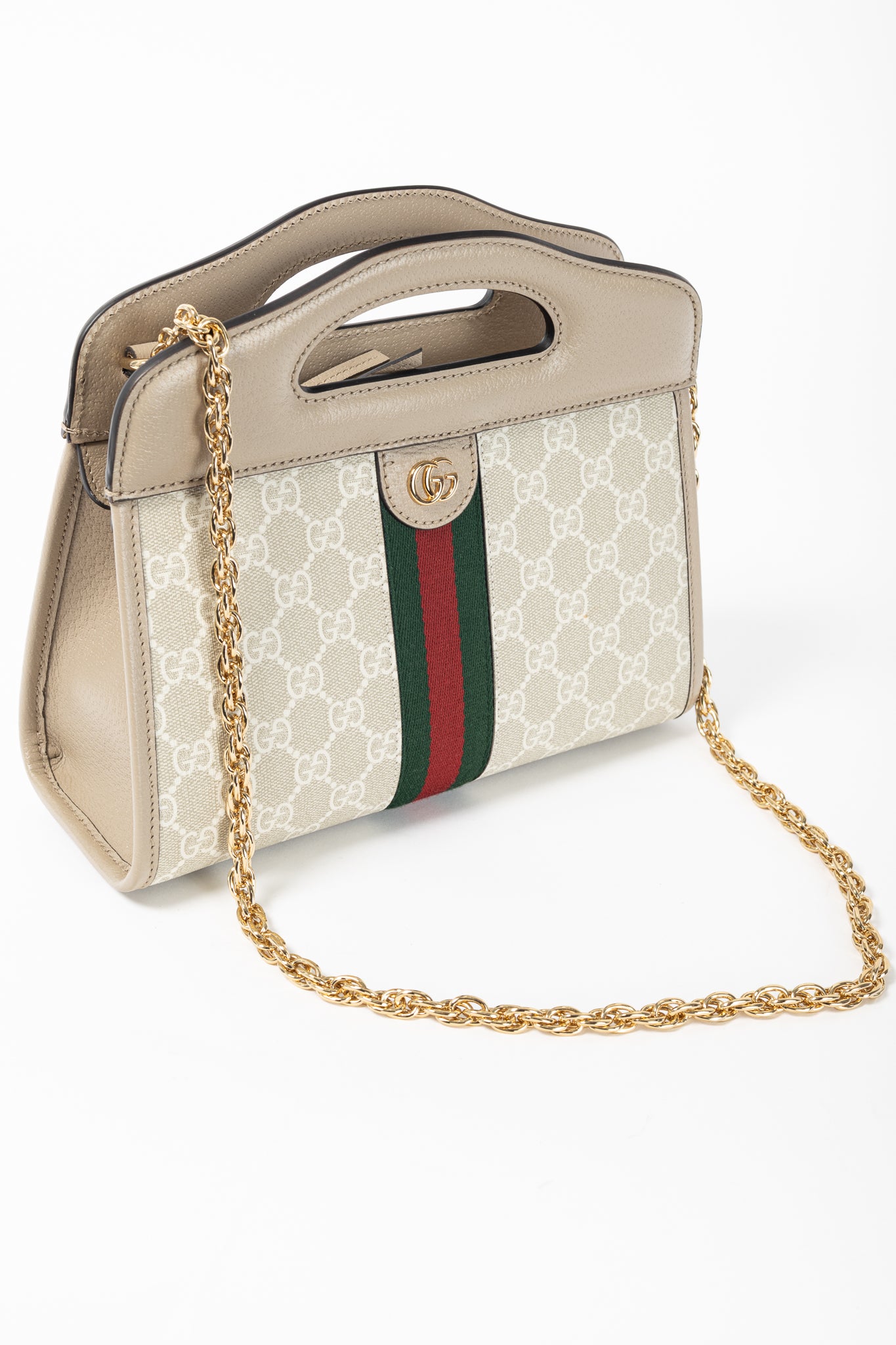 Gucci Small Ophidia Neutrals GG Supreme Canvas Tote Bag