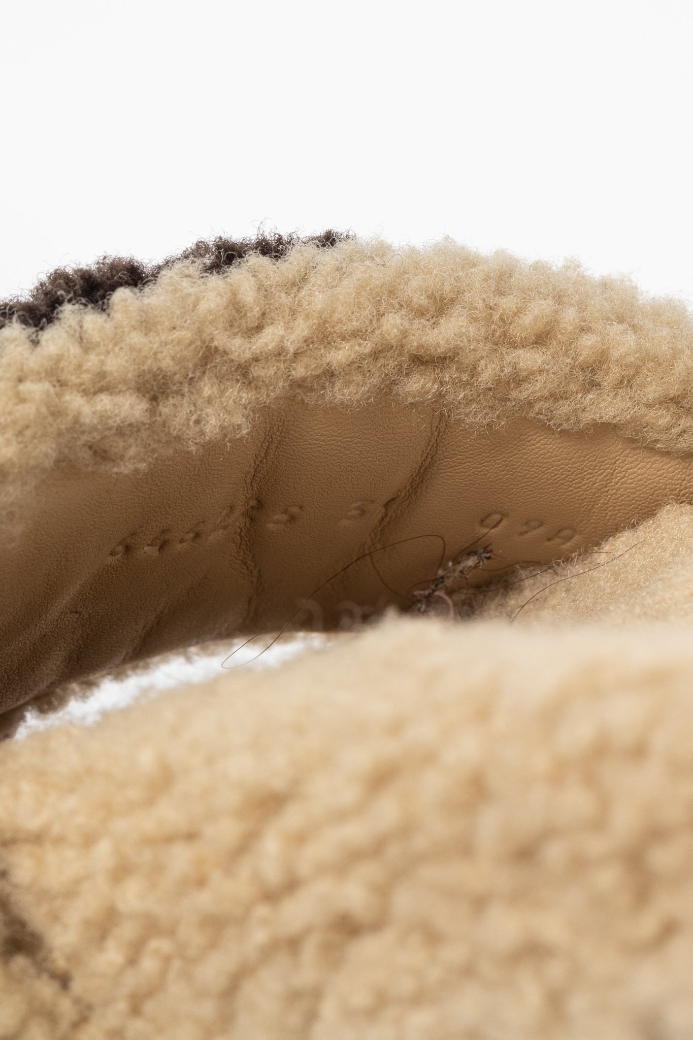 Gucci Beige Merino-Wool Faux-Shearling Interlocking-GG Slide Sandals
