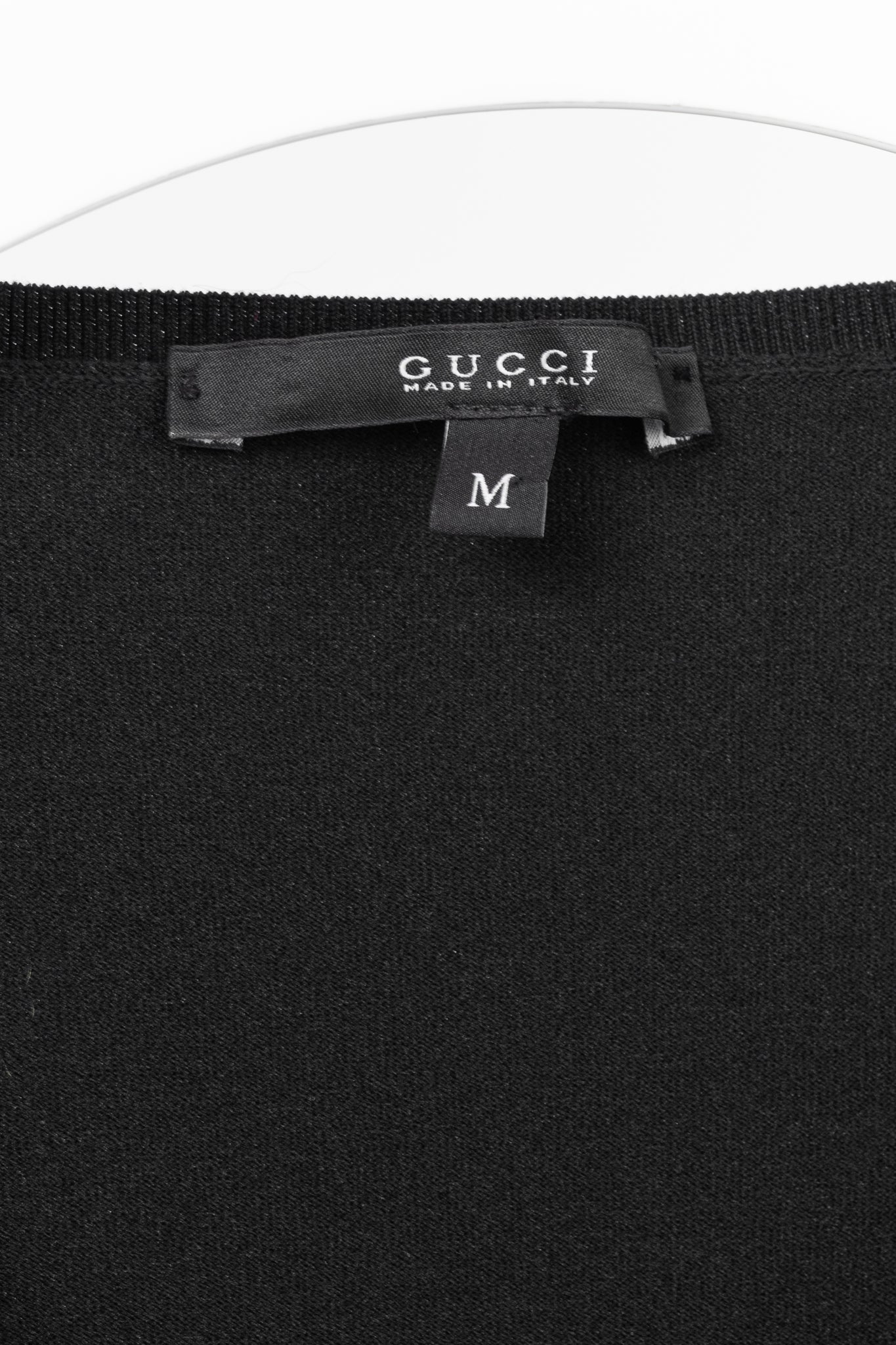 Gucci SS/11 Black Cotton-Blend Lace-Up Pullover