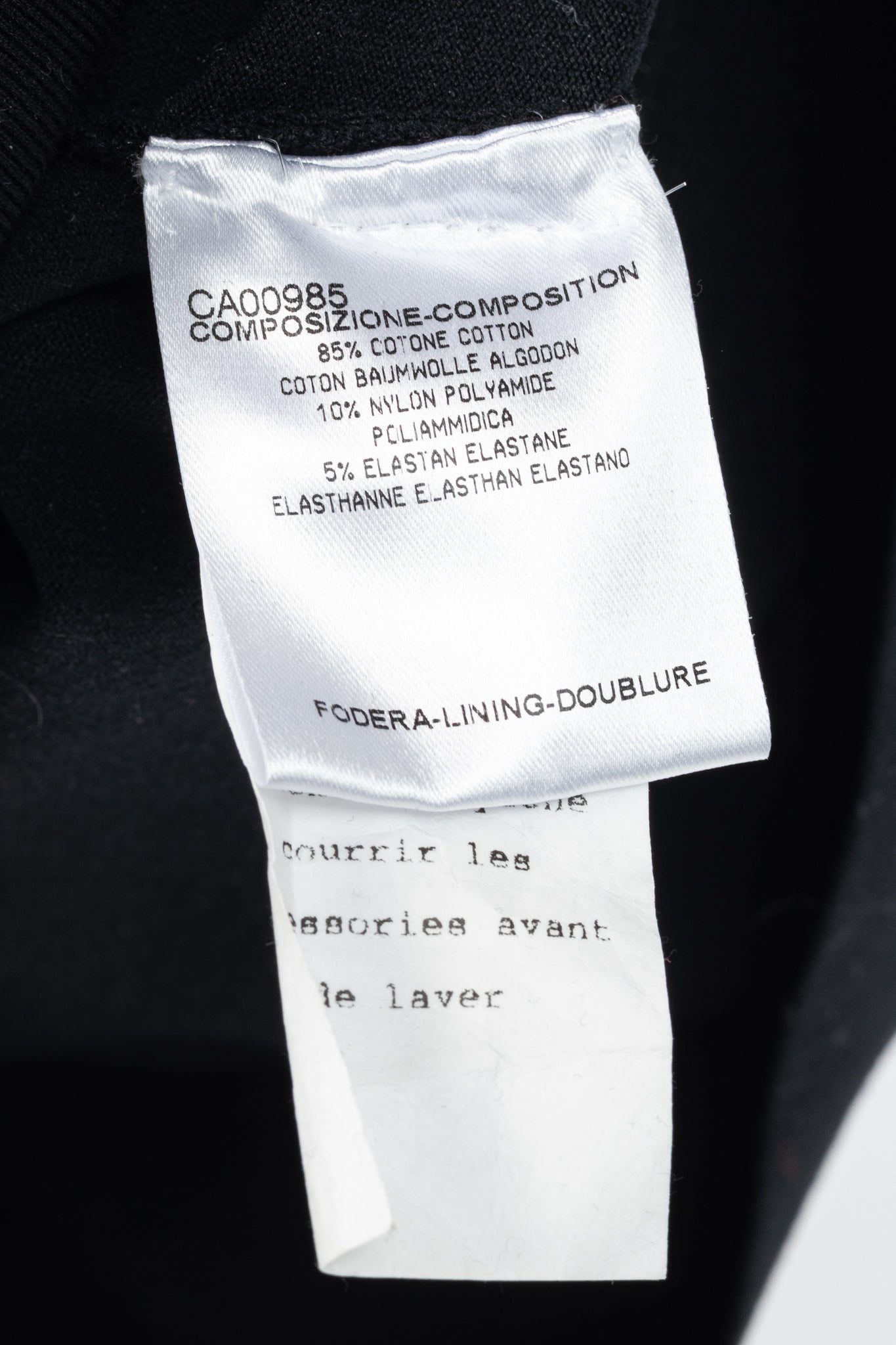 Gucci SS/11 Black Cotton-Blend Lace-Up Pullover