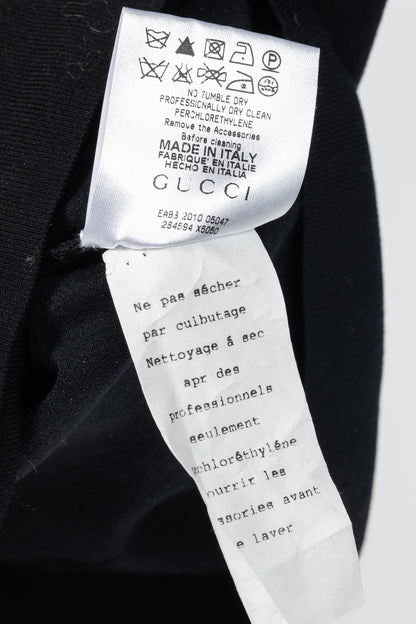 Gucci SS/11 Black Cotton-Blend Lace-Up Pullover