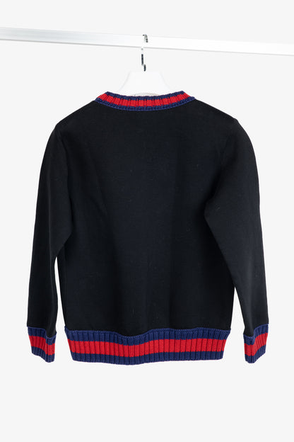 Gucci x GucciGhost AW/16 Black Graphic Neoprene Sweatshirt