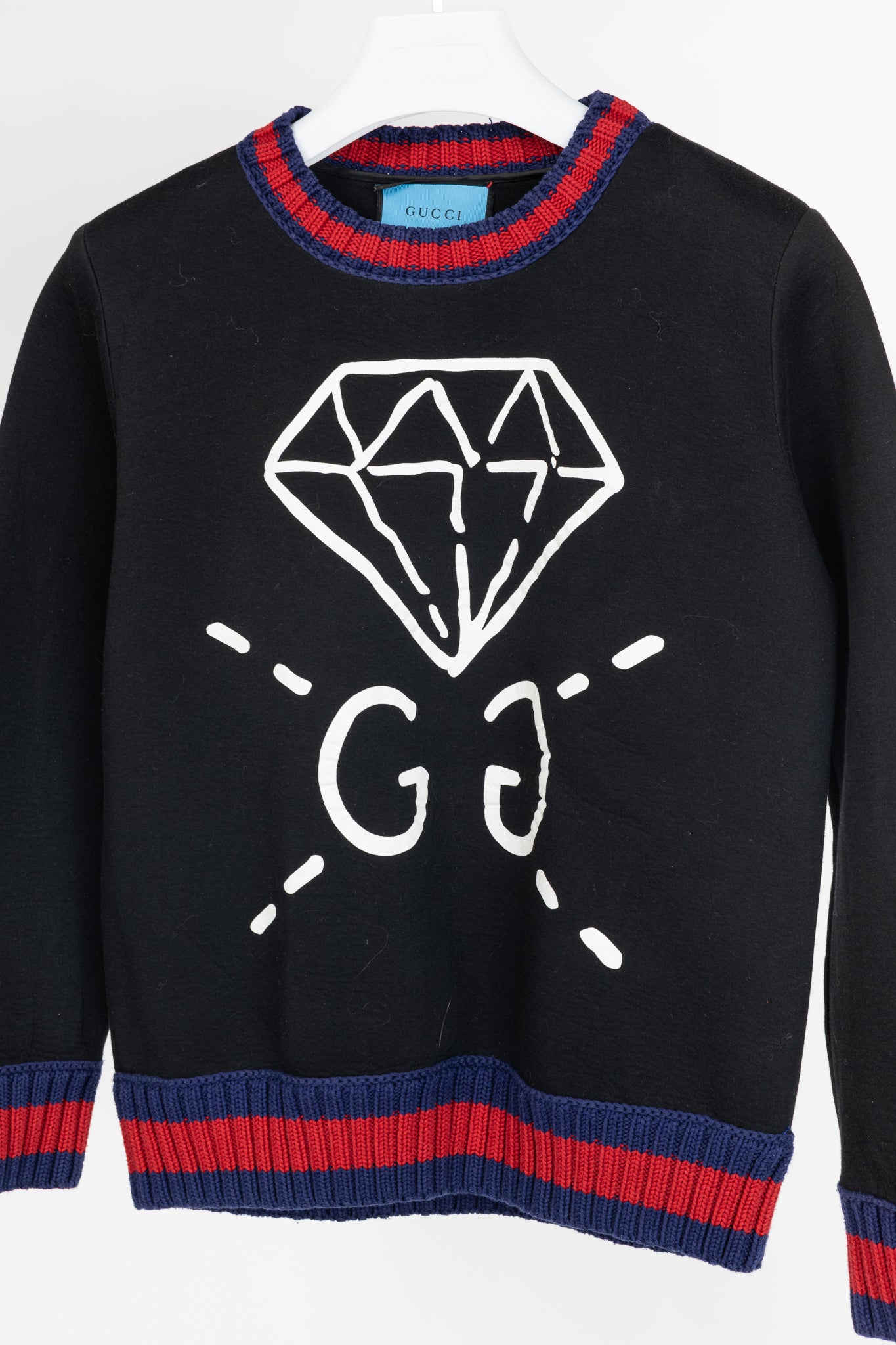 Gucci x GucciGhost AW/16 Black Graphic Neoprene Sweatshirt