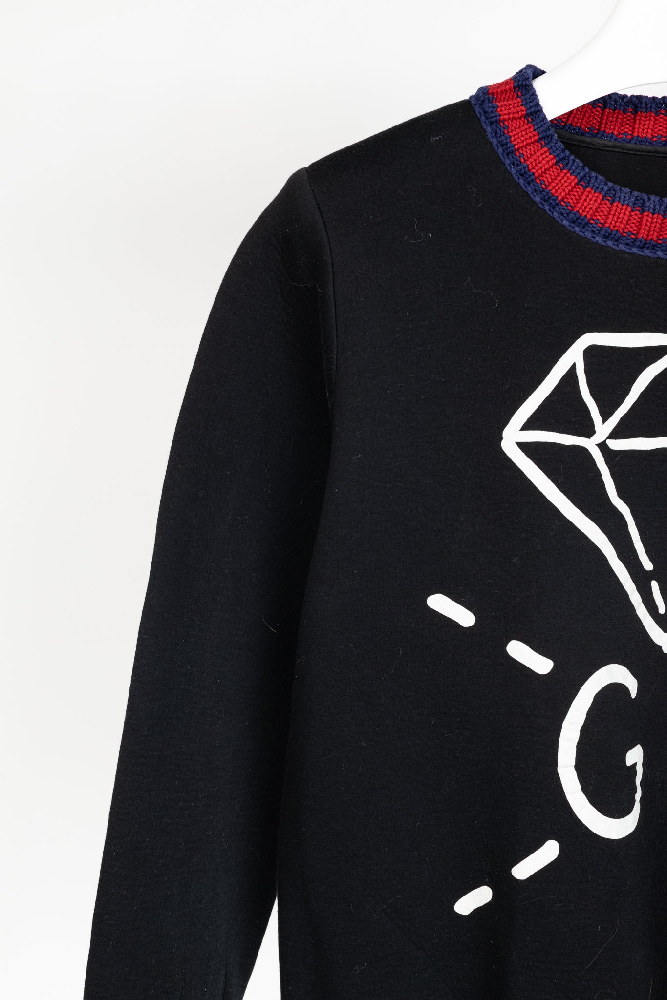 Gucci x GucciGhost AW/16 Black Graphic Neoprene Sweatshirt