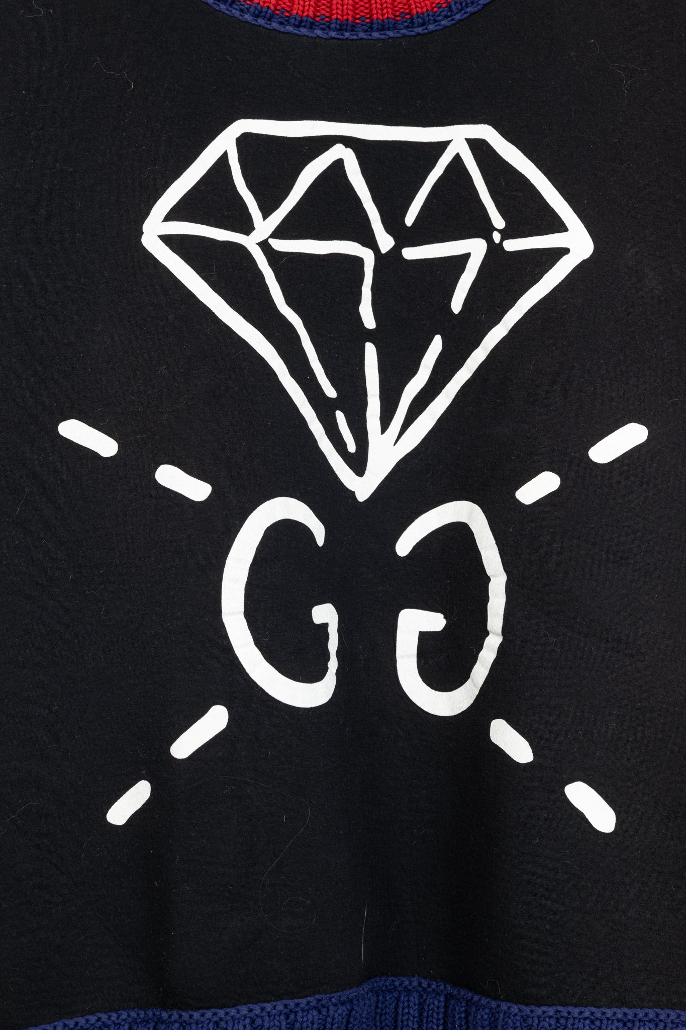 Gucci x GucciGhost AW/16 Black Graphic Neoprene Sweatshirt