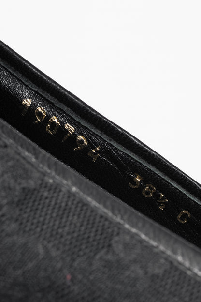 Gucci Black GG Canvas Web Ballet Flats