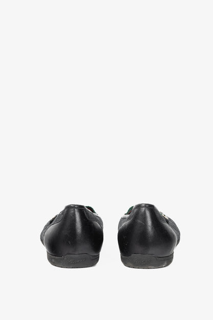 Gucci Black GG Canvas Web Ballet Flats