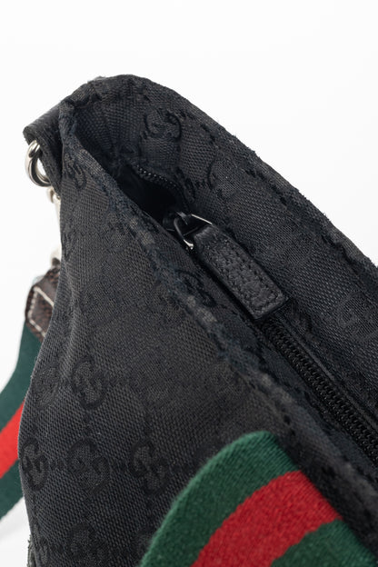 Gucci Black GG-Canvas Diaper Tote