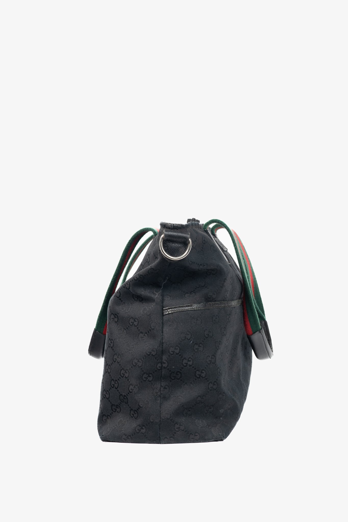 Gucci Black GG-Canvas Diaper Tote