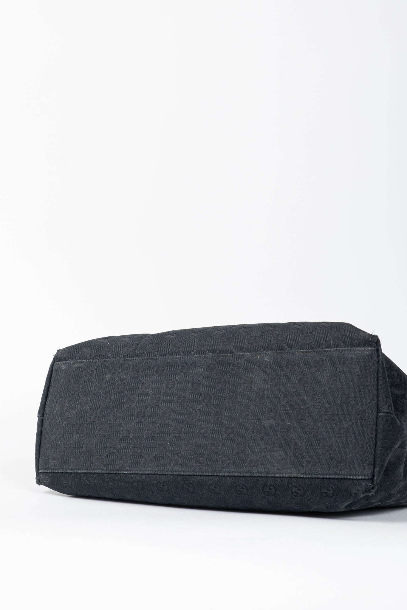 Gucci Black GG-Canvas Diaper Tote