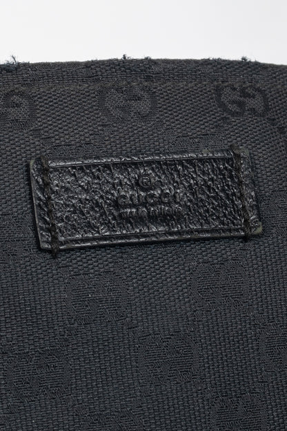 Gucci Black GG-Canvas Diaper Tote