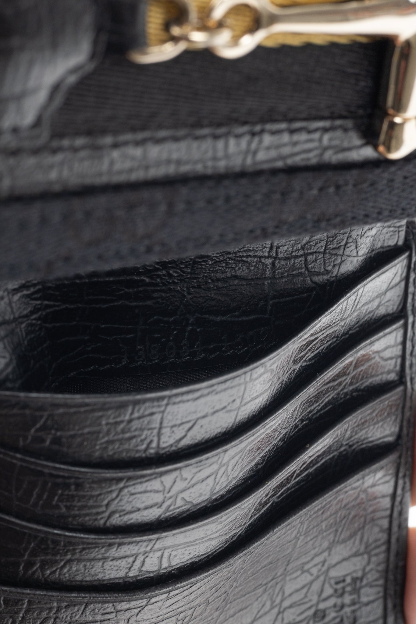 Gucci Black GG Canvas Horsebit Web Trifold Wallet