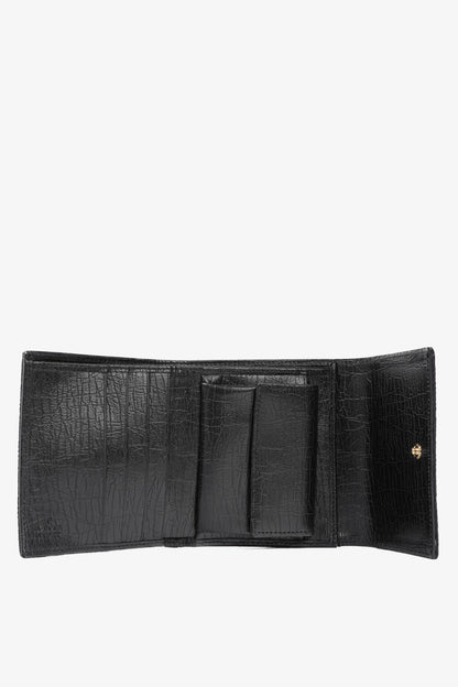 Gucci Black GG Canvas Horsebit Web Trifold Wallet