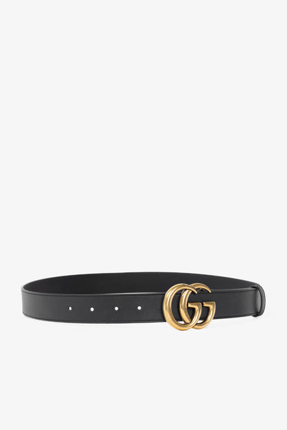 Gucci GG Marmont Black Leather Belt