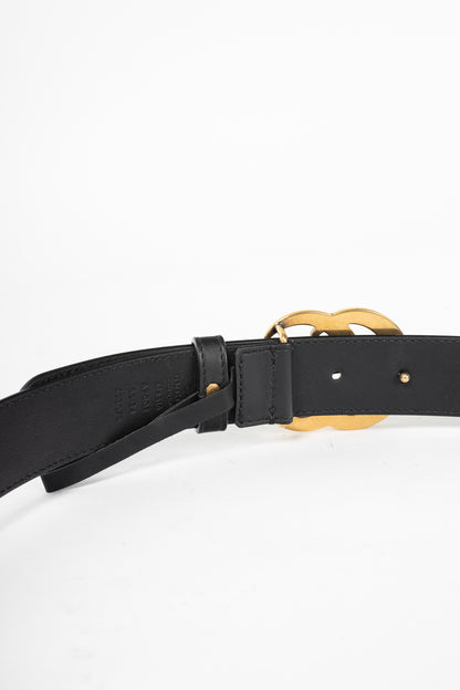 Gucci GG Marmont Black Leather Belt