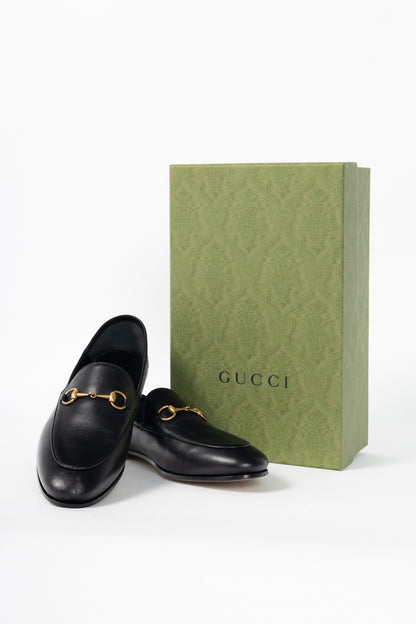 Gucci Nero Agnello Plonge Horsebit Loafers