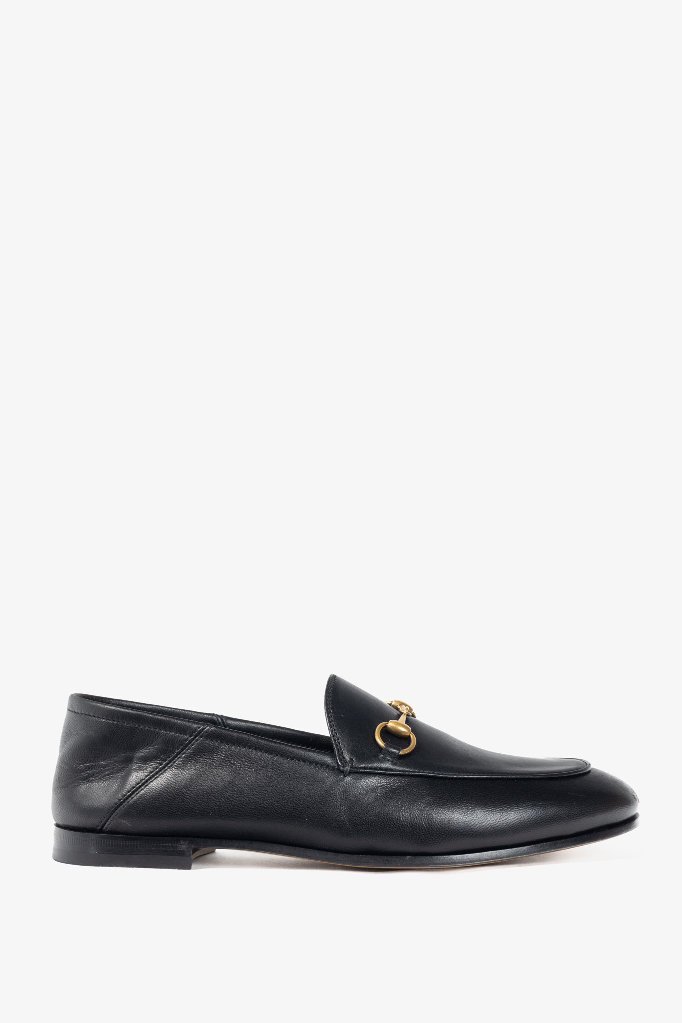 Gucci Nero Agnello Plonge Horsebit Loafers