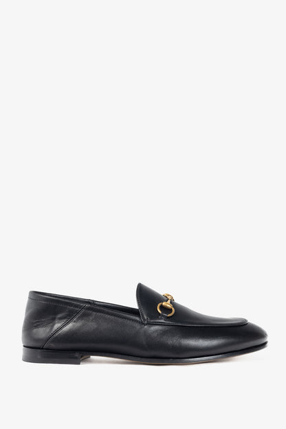 Gucci Nero Agnello Plonge Horsebit Loafers