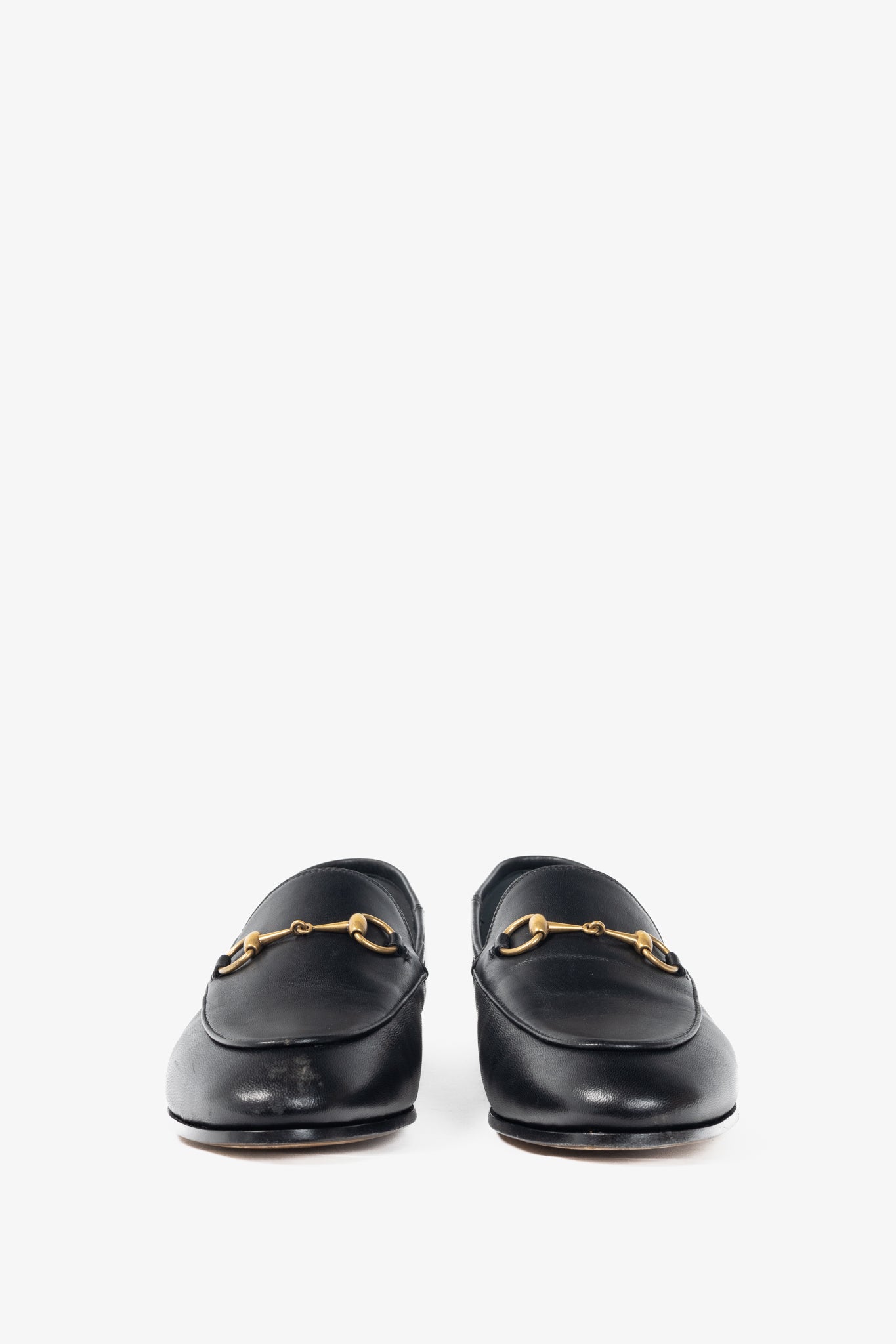 Gucci Nero Agnello Plonge Horsebit Loafers