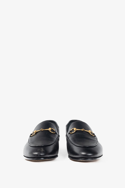 Gucci Nero Agnello Plonge Horsebit Loafers