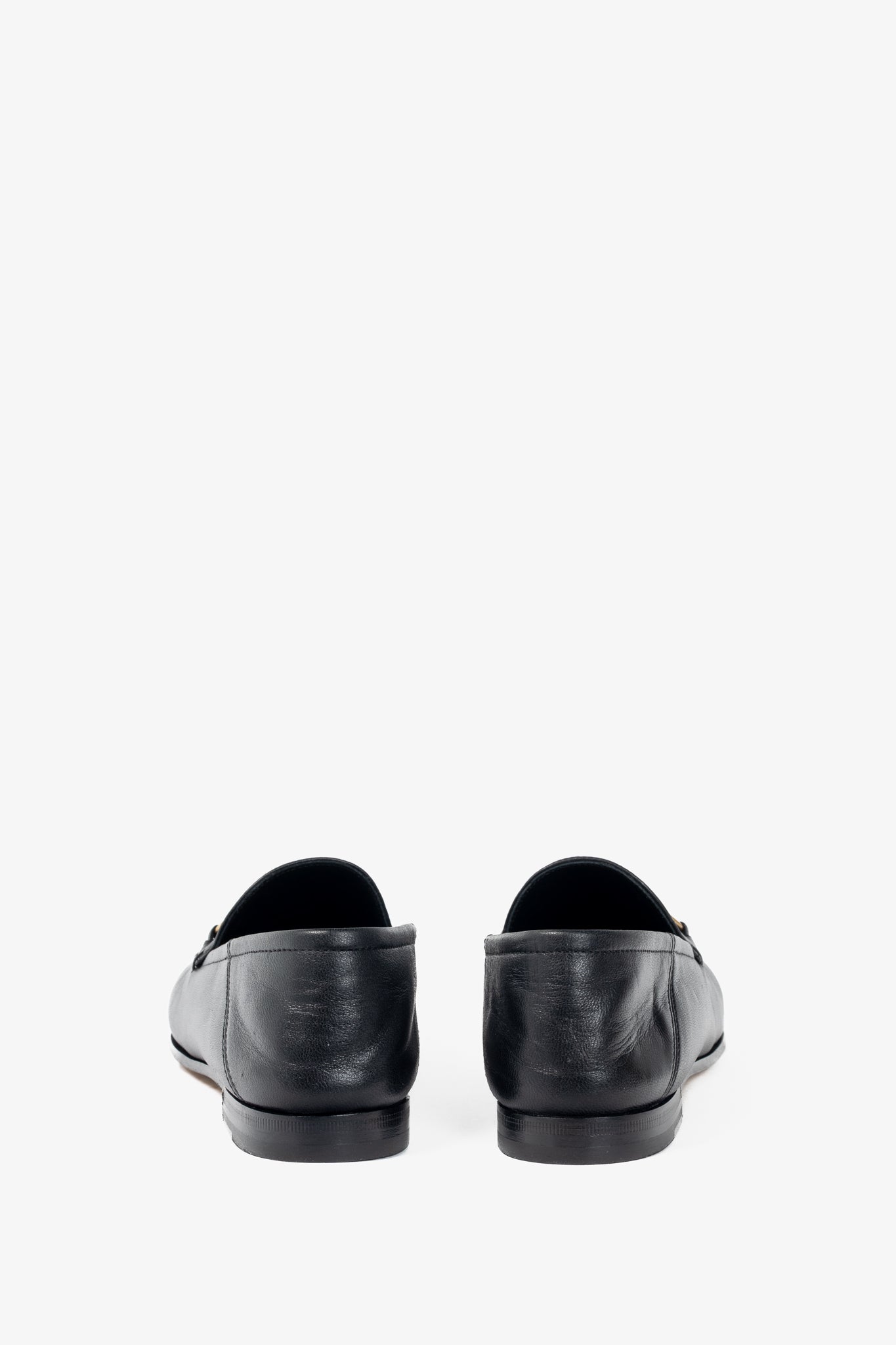 Gucci Nero Agnello Plonge Horsebit Loafers