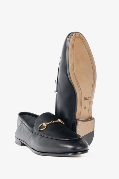 Gucci Nero Agnello Plonge Horsebit Loafers