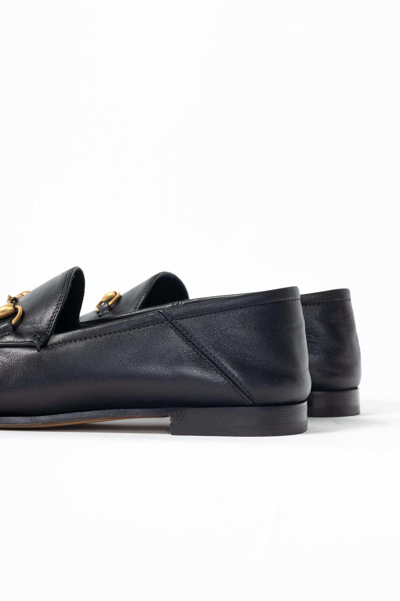 Gucci Nero Agnello Plonge Horsebit Loafers