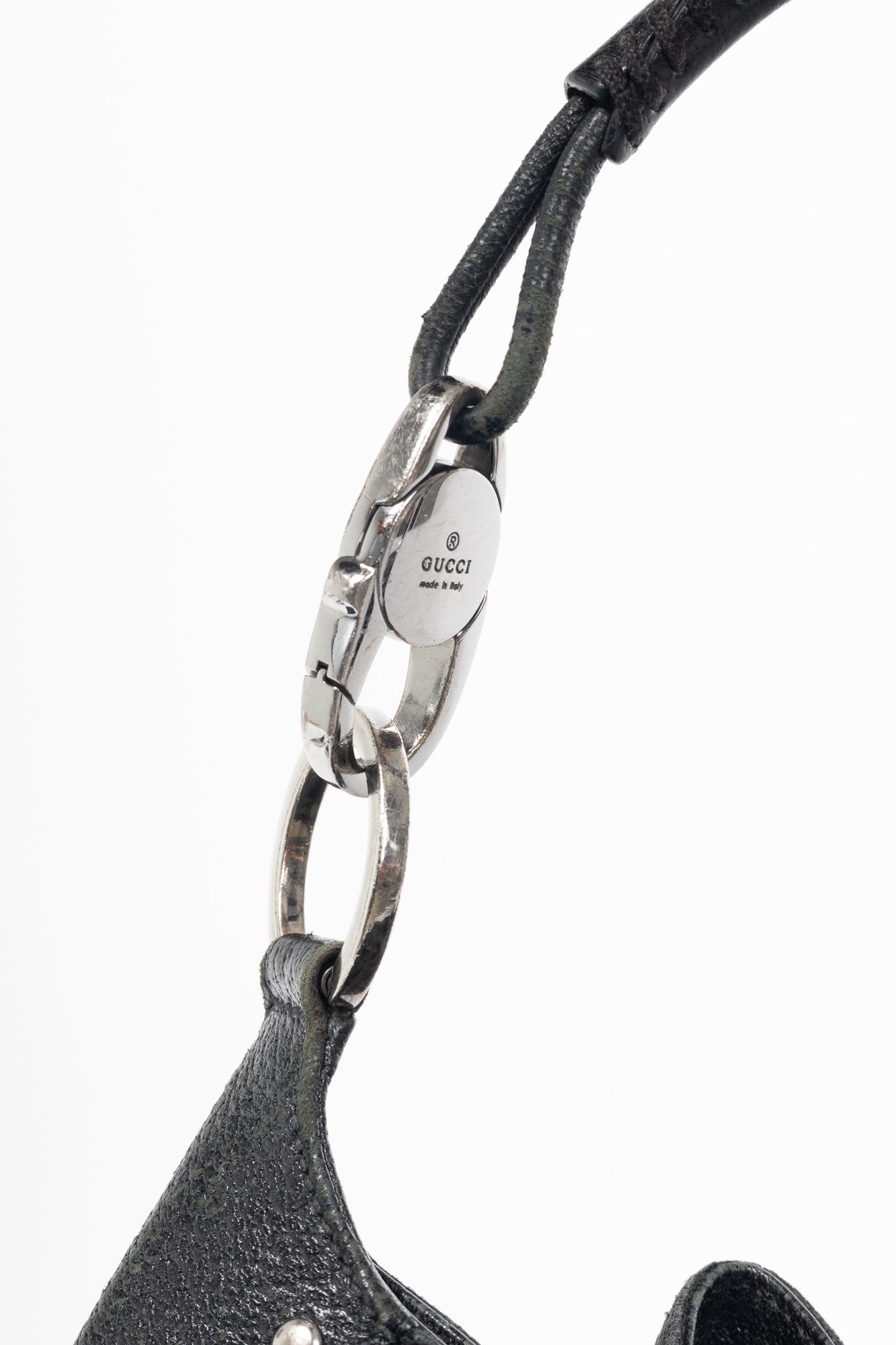 Gucci Black GG Monogram Canvas Drawstring Hobo
