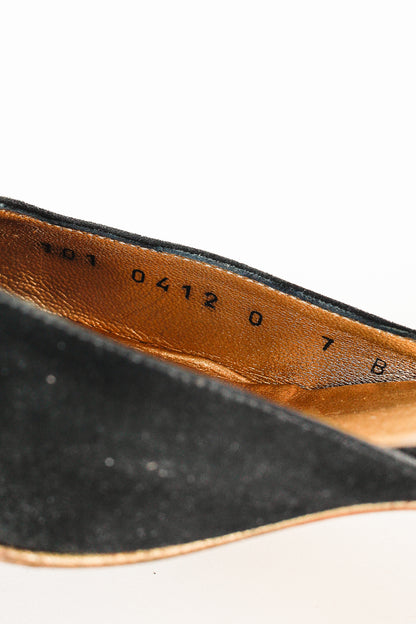 Gucci Tom Ford Era Black-Suede Pointed Toe Kitten Heels