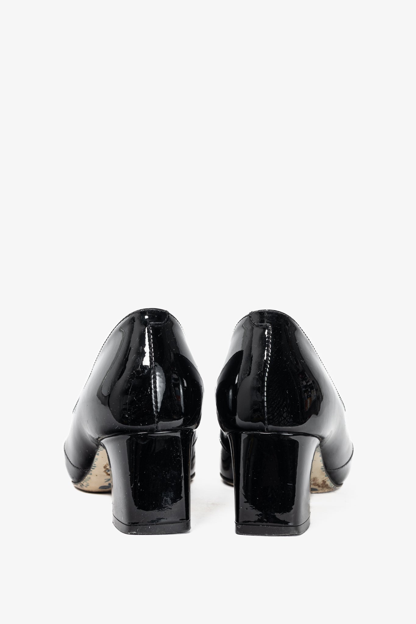 Gucci Victoire Black Patent-Leather GG Loafer Pumps