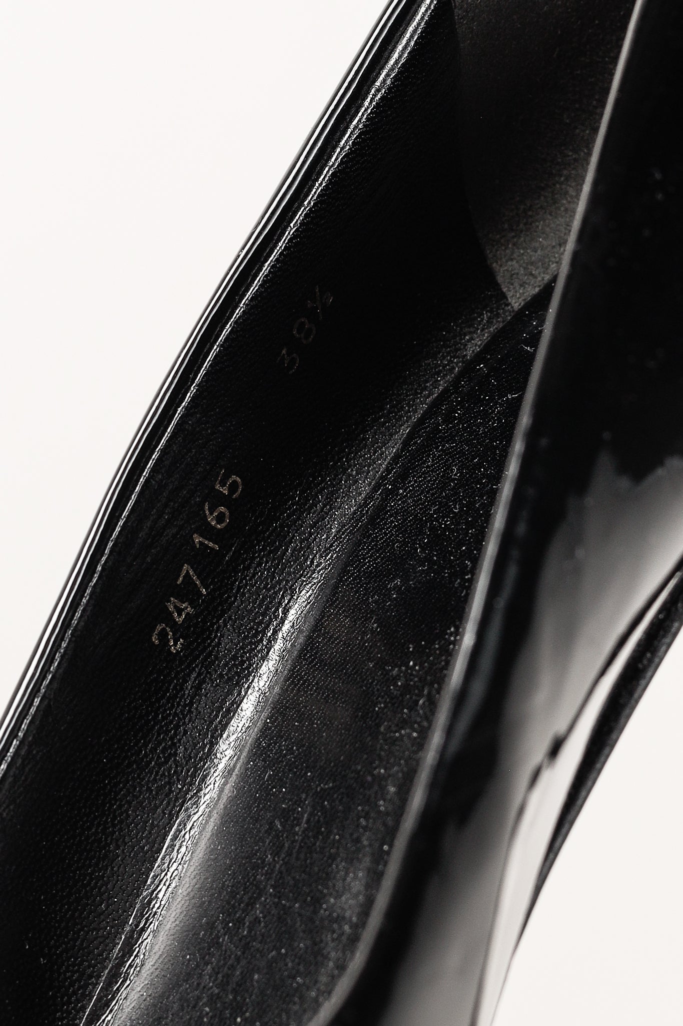 Gucci Nero Vernice Crystal Square-Toe Patent Leather Platform Pumps