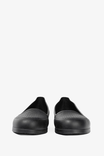 Gucci Black Cover Diamante Pattern Rubber Overshoes