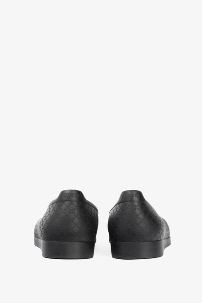 Gucci Black Cover Diamante Pattern Rubber Overshoes