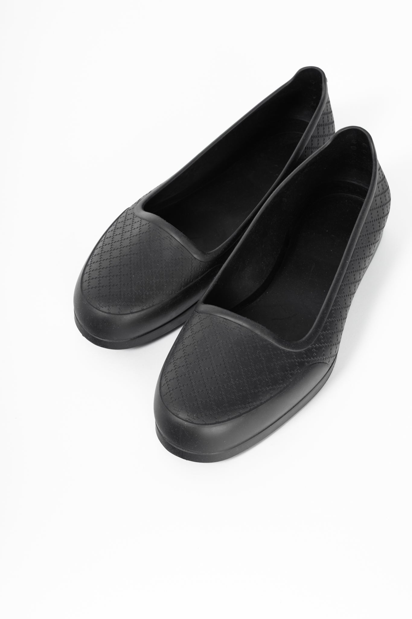 Gucci Black Cover Diamante Pattern Rubber Overshoes