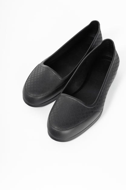 Gucci Black Cover Diamante Pattern Rubber Overshoes