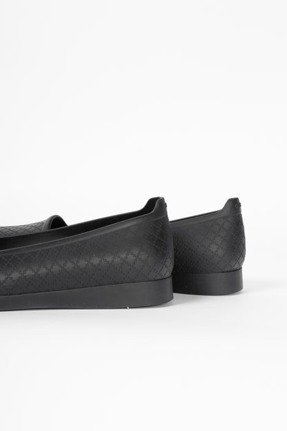 Gucci Black Cover Diamante Pattern Rubber Overshoes