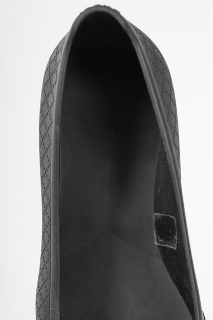 Gucci Black Cover Diamante Pattern Rubber Overshoes