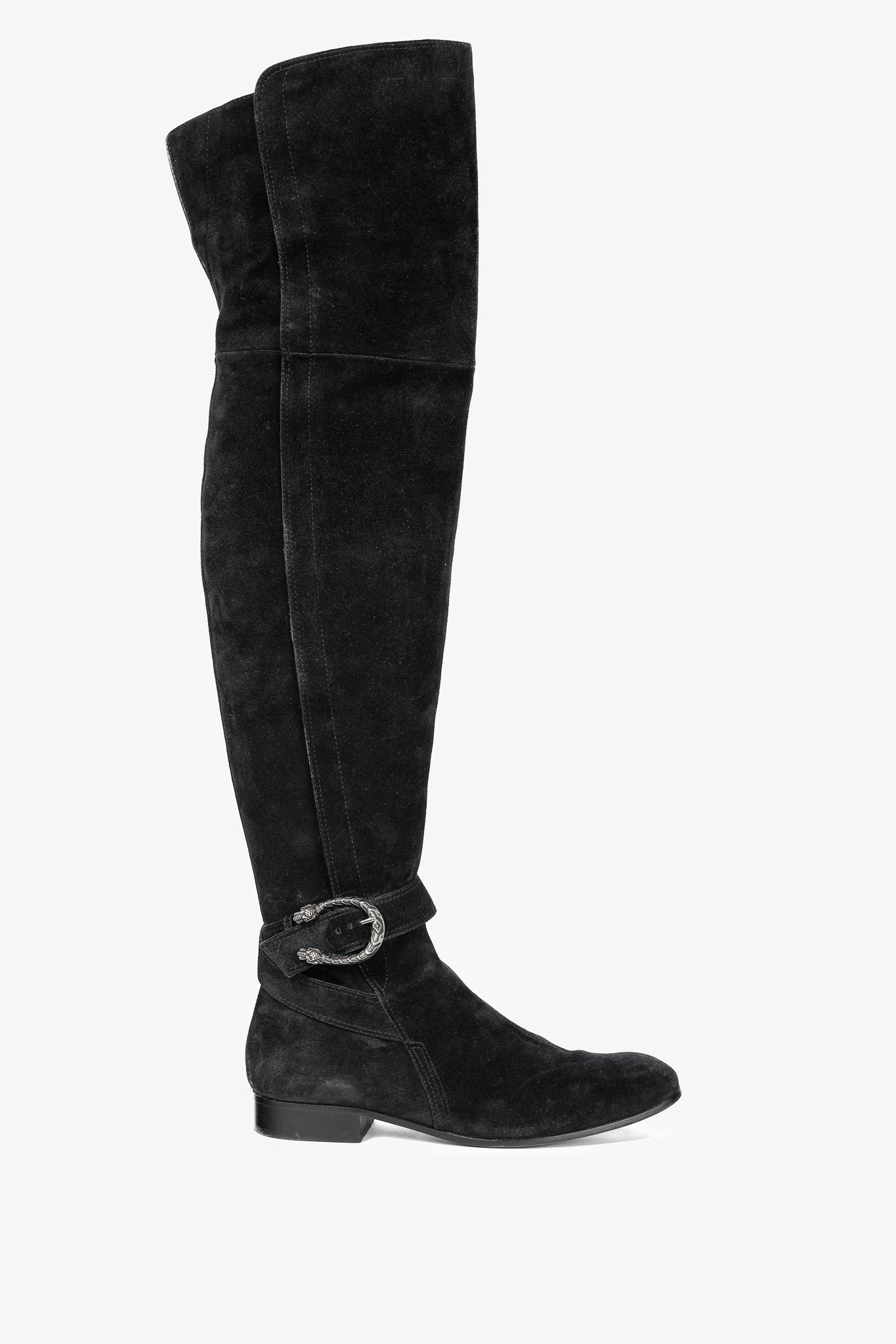 Gucci Dionysus Nero Suede Over-The-Knee Boots