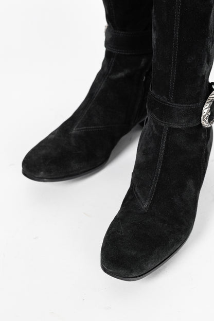 Gucci Dionysus Nero Suede Over-The-Knee Boots