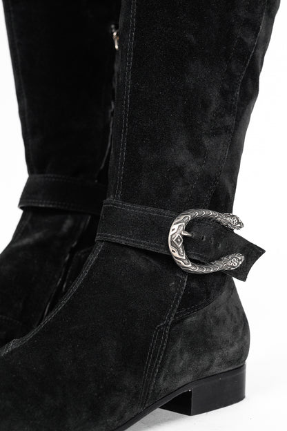 Gucci Dionysus Nero Suede Over-The-Knee Boots